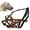 brown green, variant on Dog Muzzle for Large Dogs, Breathable Basket Muzzles for Small, Medium and X-Large Aggressive Dog, dog muzzle,Allows Panting Drinking, Suitable for Grooming Trimming Training