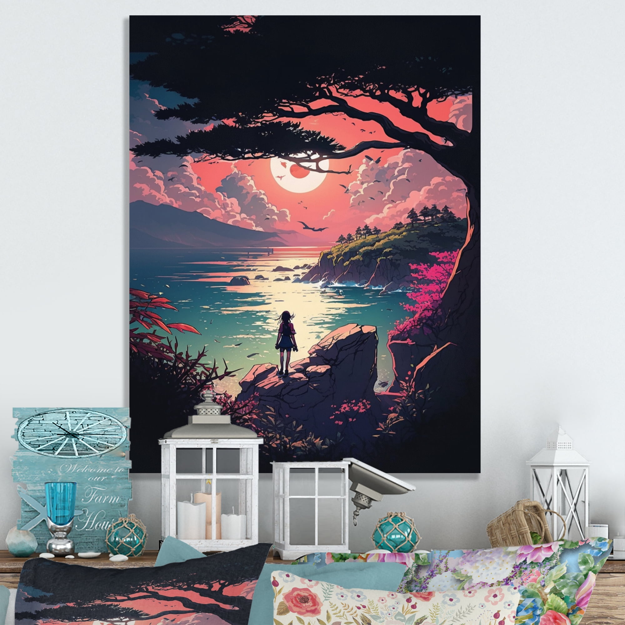 Designart Road To The Sunset VI Canvas Wall Art