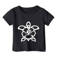 thumbnail image 3 of Hienoo Little Girls Tshirt Turtle Print Short Sleeved Graphic T Shirt Casual Sports Tee Shirt, 3 of 3