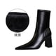 thumbnail image 3 of Zapatos de tacón alto y grueso para mujer, botas cortas ajustadas de invierno, estilo discoteca, sexys, a la moda, sencillos, adelgazantes, con punta estrecha, 3 of 5