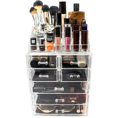 Acrylic Jewelry and Cosmetic Storage Boxes Makeup Organizer Set, 6 Tiers