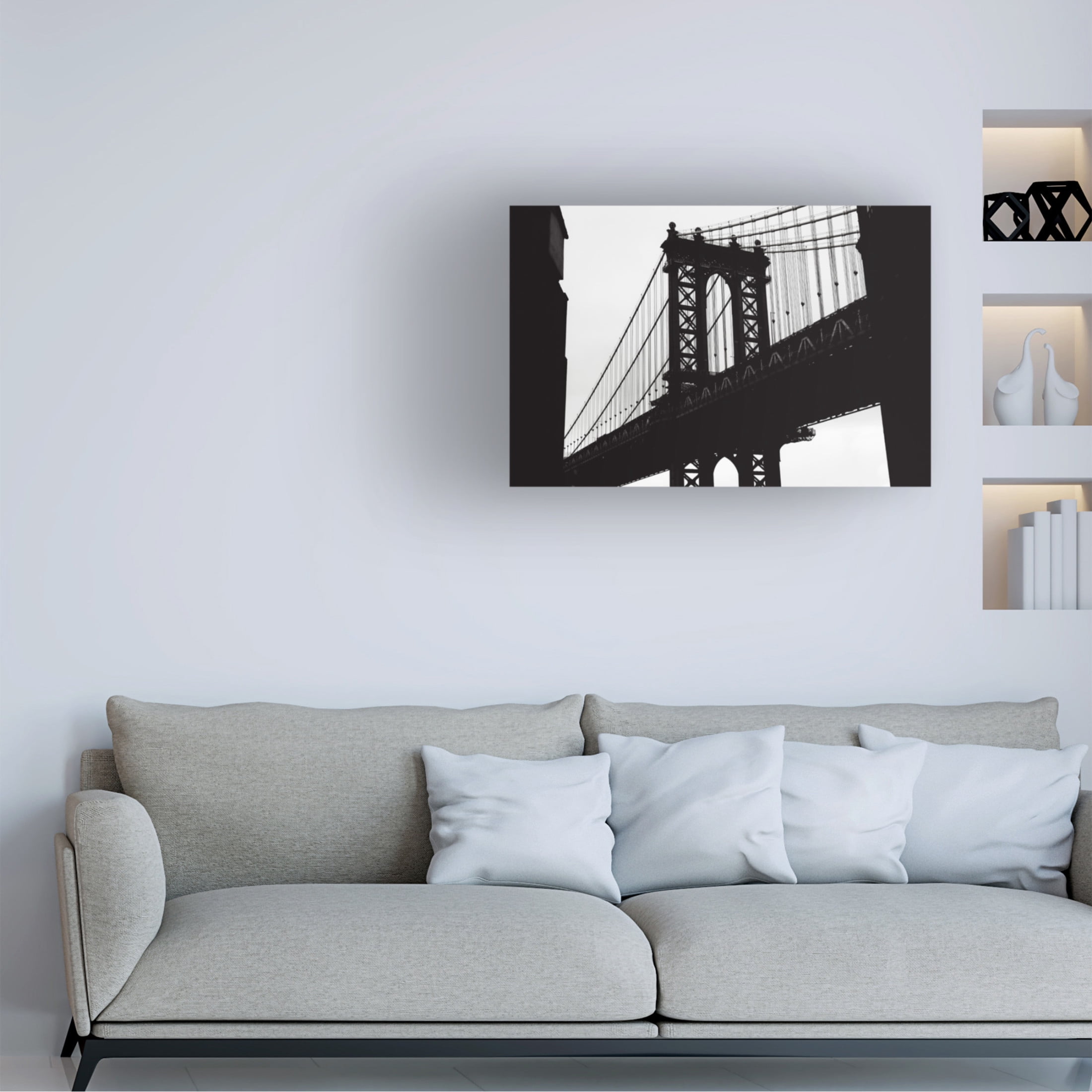 Trademark Fine Art Rikard Martin Manhattan Bridge Canvas Wall Art