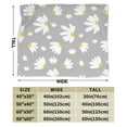 thumbnail image 5 of LNWH Daisy Floral Doodle Pattern Throw Blanket, Fluffy Soft Cozy Bed Flange Plush Blankets, 50"x40", 5 of 8