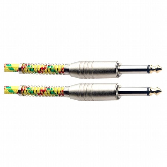 Stagg 26766 10 ft. Vintage Tweed Cable - Yellow