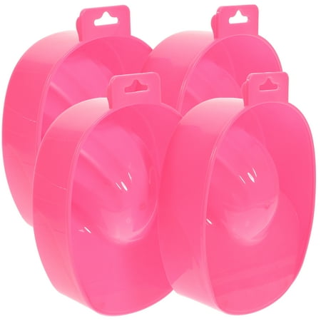 

NUOLUX 4 Pcs Single-layer Soaking Bowl Nail Removal Bowl Practical Nail Care Bowl Manicure Care Bowl Accessories (Pink)
