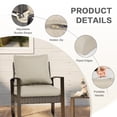 thumbnail image 6 of Aoodor Outdoor Chair Cushions Set, 21"x21", Water Resistant Patio Furniture Deep Seat Cushions with Handle & Adjustable Straps, Khaki, 6 of 7