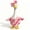 Pink, variant on Porch Goose Outfit for 19-23 Inch Statue Pink Plaid Heart Pattern Dress with Bow Valentine Day Outdoor Front Porch Patio Garden and Yard Decoration