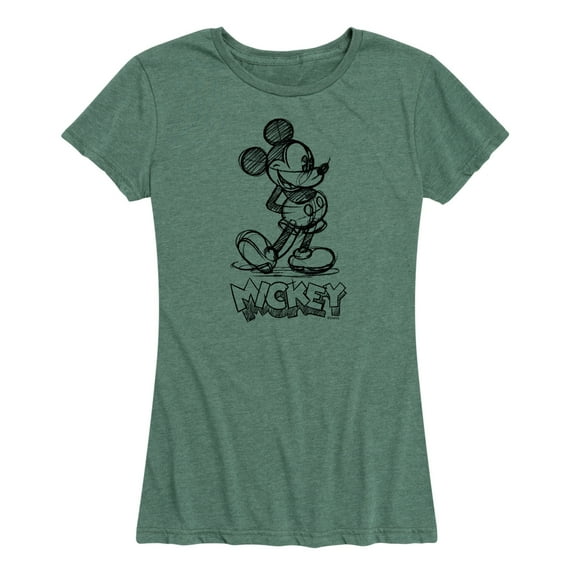 Disney - Mickey Sketch - Women's Short Sleeve Graphic T-Shirt