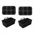 thumbnail image 1 of Juego de Bandejas de Silicona para Hornear, Herramienta para Hornear, Rectangular, Multiusos, para Pasteles, Gelatina, Pudín, Molde de Bandeja de Silicona B, 1 of 5