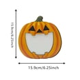 thumbnail image 4 of Qocolcyl Halloween Wooden Photo Frame, Spooky Pumpkin Black Cat Ghost Pattern Freestanding Tabletop Picture Frame, Rustic Wood Photo Ornament for Indoor Outdoor Home Party Halloween Decorations, 4 of 8