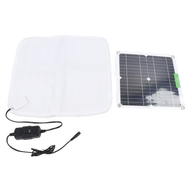 Solar Panel Heating Blanket, High Conversion Rate 12V 50W Pet Heating Pad Portable Rapid Uniform Heating Soft Solar Panel Heated Blanket for Car Outdoor Use