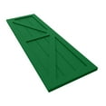 thumbnail image 6 of Ekena Millwork 18"W x 34"H True Fit PVC Two Equal Panel Farmhouse Fixed Mount Shutters w/ Z-Bar, Viridian Green (Per Pair - Hardware Not Included), 6 of 9