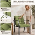 thumbnail image 5 of Snubbull Swing Cushions Set of 4, 39" × 20" × 4" Waterproof Rocking Chair Cushions with Ties for Outdoor Indoor Single Seat Cushions, Light Green, 5 of 7