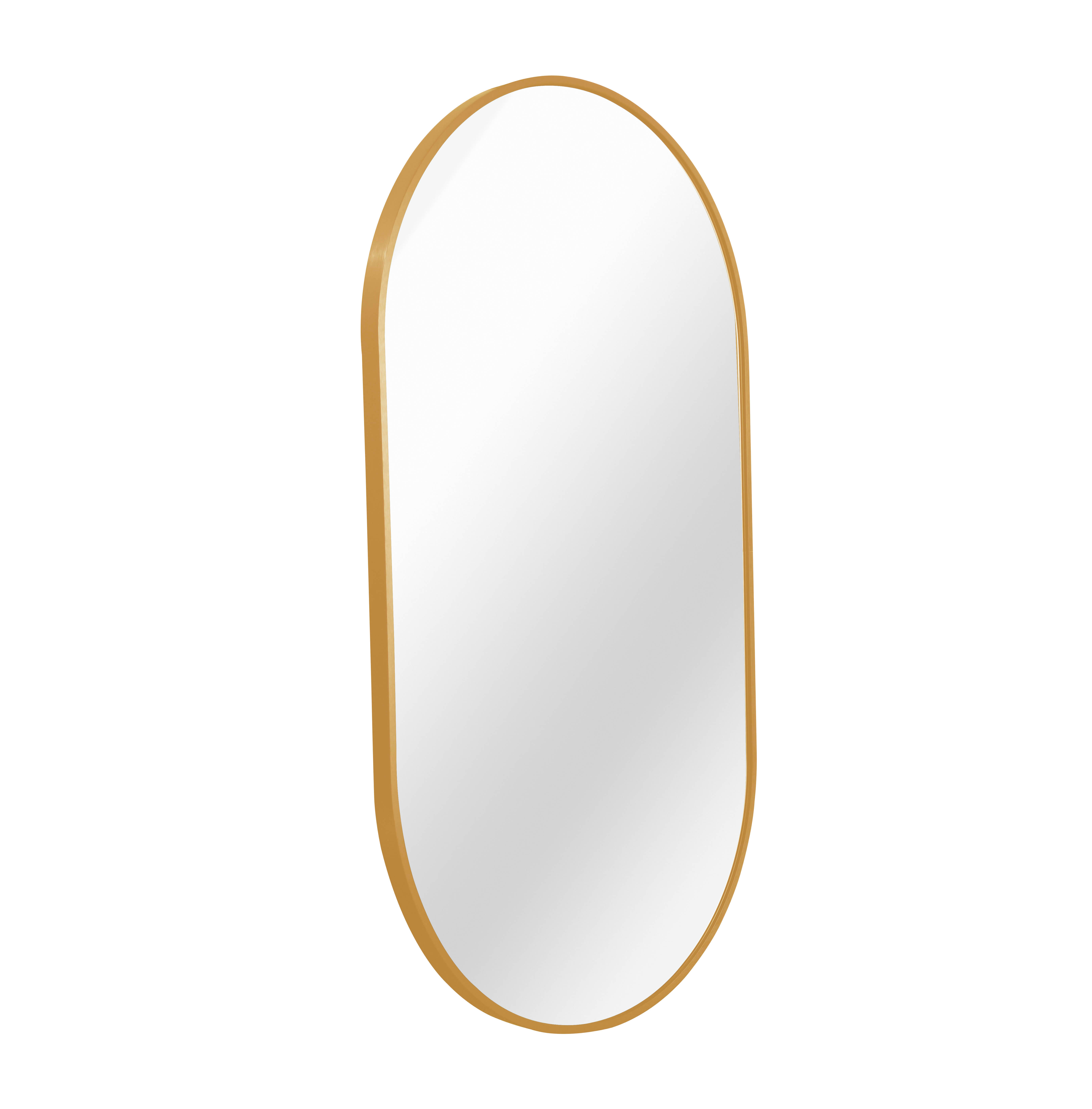 MAYEERTY 20x28 Inch Gold Metal Framed Oval Bathroom Mirror, for Home Bathroom Use