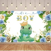 Cute Dinosaur It‘s a Boy Baby Shower Backdrop Baby Boy Photography Background,Baby Boy Panda Baby Shower Party Cake Table Decoration Banner Photo Booth Props