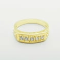 thumbnail image 5 of LBG British Made 9k Yellow Gold Cubic Zirconia Womens Eternity Ring - 33 size options - Size 9.25, 5 of 7