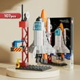 thumbnail image 2 of 107 Piece DIY Building Blocks Space Rocket Craft Launch Center Base Puzzle Model Assembling Bricks Small Set Education Boys Toy, 2 of 8