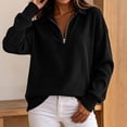 thumbnail image 5 of NominalSnug Sweatshirts for Women Half Zip Long Sleeve Shirts Collared Ribbed Knit Pullover Tops 2026, 5 of 8