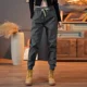 thumbnail image 2 of Pantalones cargo tipo harén para hombre, pantalones multibolsillos, ropa técnica informal, holgados, de lujo, de corte regular, los más baratos, 2 of 4