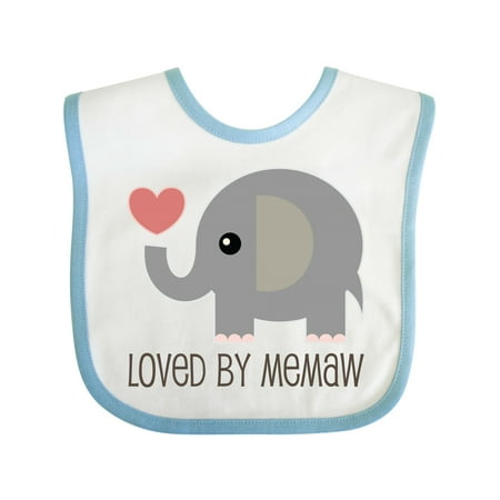 

Inktastic Loved by Memaw Grandchild Gift Baby Boy or Baby Girl Bib