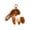 Brown, variant on Plush Horse Keychain Mascot Toy for Backpack Car Keys Good Luck Charm Zodiac Animal Gift Stuffed Animal Pillow Decor