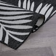 thumbnail image 5 of World Rug Gallery Contemporary Palm Leaves Textured Flat Weave Indoor/Outdoor Area Rug - BLACK 2'x7', 5 of 9
