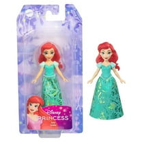 Disney Princess Ariel Posable Small Doll in Shiny Outfit with Removable Skirt, Inspired by Movie