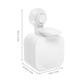 thumbnail image 4 of Dispensador de jabón líquido para baño con ventosa de pared, sin rastro (blanco), 4 of 6