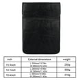 thumbnail image 2 of Funda para portátil Funda de almacenamiento de PU impermeable Funda de repuesto para computadora portátil para MacBook, Negro, 13,3 pulgadas Methold EL5337-02B, 2 of 2
