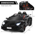 thumbnail image 2 of Costway 12V Kids Ride On Car Licensed Lamborghini SVJ RC w/ Trunk & Music Black, 2 of 10
