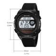thumbnail image 3 of Reloj Deportivo Digital con Energía Solar, Sumergible 50m, Pantalla Luminosa, Alarma, Cronómetro, Reloj de Pulsera Casual para Exteriores para Adolescentes y Adultos, 3 of 7