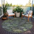 thumbnail image 6 of Addison Rugs Chantille Indoor/Outdoor Traditional Global Green Washable Round Rug, 8' x 8', 6 of 6