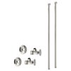 Westbrass Faucet Kit - 5/8 in. OD x 3/8 in. OD x 20 in. Bullnose in Polished Nickel