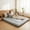 Gray, variant on Japanese Floor Mattress, 4-Inch Thick Minimalist Tatami Mattress with Diamond Stitching, Removable Washable Cover Roll Up Guest Bed Meditation Yoga Mat for Dorm, Apartment, Twin, Gray