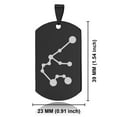 thumbnail image 2 of Stainless Steel Aquarius (Water Bearer) Astrology Constellation Dog Tag Pendant Necklace, 2 of 3