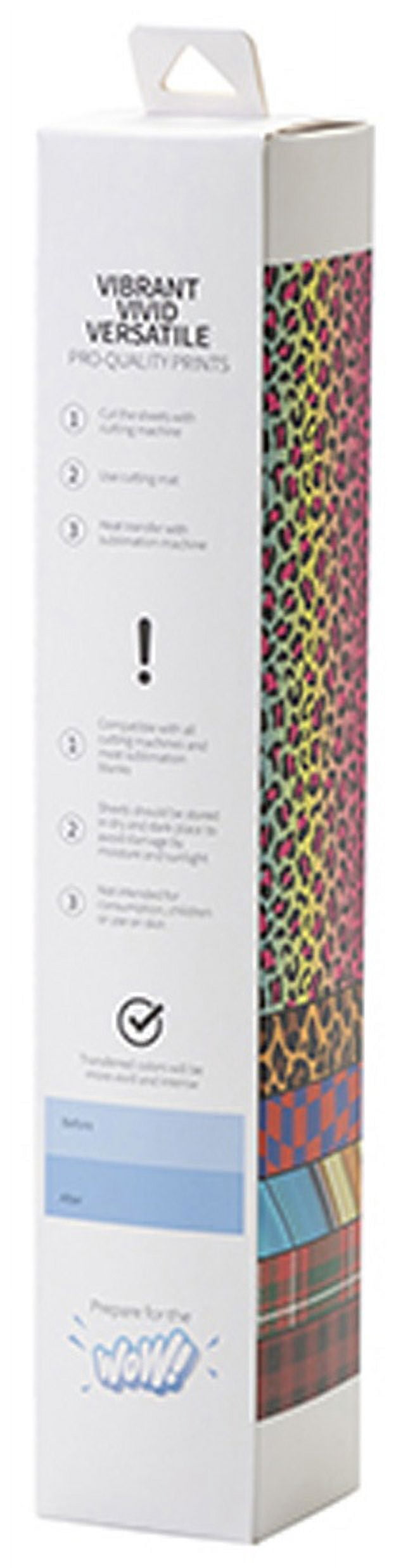 Craft Express Sublimation Pattern Transfer Sheets - Assorted 2, 12" x 12", Pkg of 6