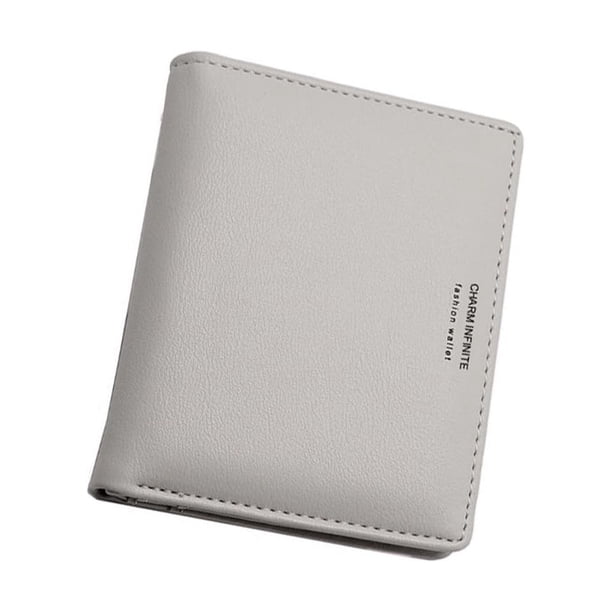 Cartera corta de cuero Minnieouse para mujer gris