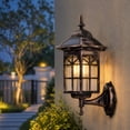 thumbnail image 5 of Solar Wall Sconce Outdoor with Dusk to Dawn and Clear Glass Panels, Antique Bronze Vintage Rustic Metal, for Porch and Patio, Outdoor Lantern, 5 of 5