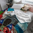 thumbnail image 3 of Puerto Rico Flag Frog Star Stripes Architecture Althea Port Throw Flannel Blanket 60x80In Super Soft Cozy Bed Blanket, Lightweight Plush Fuzzy Bed Throw for Bedroom Sofa Couch Living Room, 3 of 4