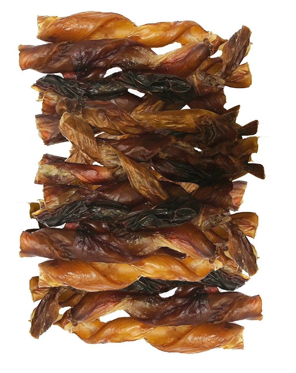 Dog Chew Treats Roasted Beef Bully Skin Twist Treats Healthy Training Dental Aid (50 Twists)
