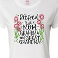 thumbnail image 4 of Inktastic Blessed to Be a Mom, Grandma, and Great Grandma Pink Flowers Women's T-Shirt, 4 of 5