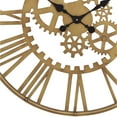 thumbnail image 4 of CosmoLiving by Cosmopolitan 32" Gold Metal Gear Wall Clock, 4 of 11