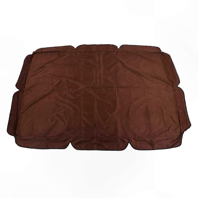 Waterproof Silver Coated Ox Cloth Canopy Cover for Outdoor Swing Chair, Garden and Balcony Use, Brown