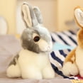 thumbnail image 3 of AURORA TRADE Small Bunny Plush Stuffed Animal Toy Realistic Hare Easter Bunny Gift for Kids 8 inch, 3 of 6