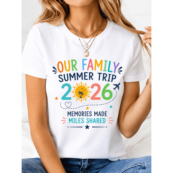 Family Vacation 2026 T-Shirt for Women Men Kids, Our Family Summer Trip Graphic Tee, Matching Family Vacation Shirts, Travel Holiday Outfit, Making Memories, Beach Trip Gift