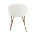 thumbnail image 4 of Lumisource Claire Contemporary/Glam Chair in Gold Metal and White Faux Leather, 4 of 7
