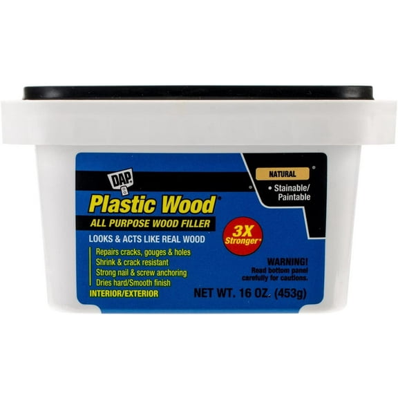 Dap 00529 16 Oz Natural Plastic Wood Carpenter's Latex Wood Filler