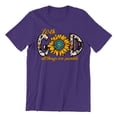 thumbnail image 1 of With God All Things Are Possible Easter Matthew 19:26 Christian Bible Verse Men's T-shirt, M, Purple, 1 of 5