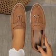 thumbnail image 2 of Rokment Women's Slip on Penny Loafers Oxfords Dress Shoes Fashion Casual Suede Walking Non Slip Work Sneakers for Woman Spring Fall Coffee Size 6, 2 of 7