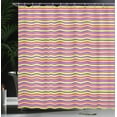 thumbnail image 4 of Ambesonne Abstract Shower Curtain, Colorful Straight Stripes, 69"Wx70"L, Multicolor, 4 of 5